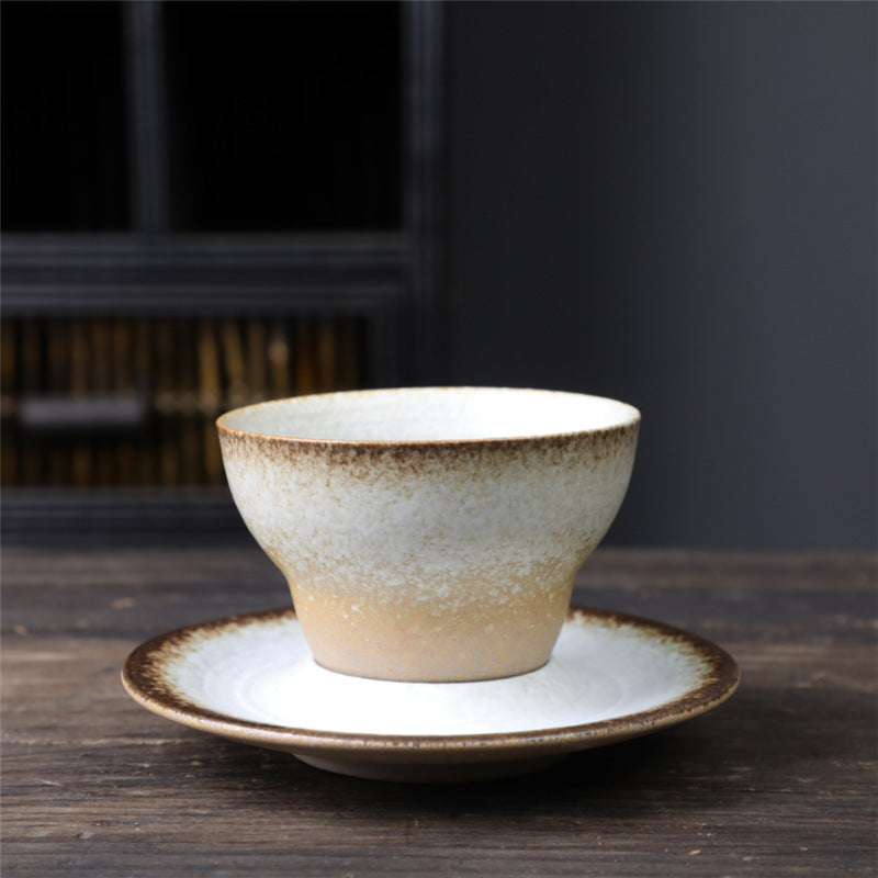 Nimara Ritual Planet Design Ceramic Coffee Mug Rough Pottery Tea Coffee Cup With Saucer