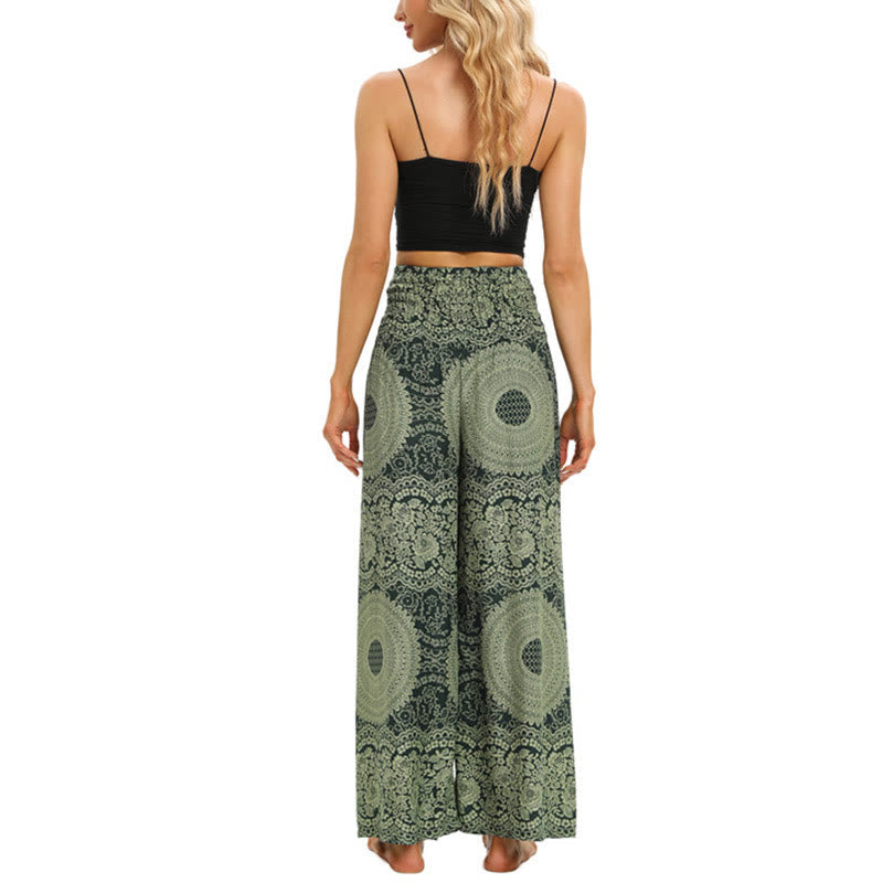 Nimara Ritual Boho Lace-up Wide Leg Pants Women's Yoga Pants
