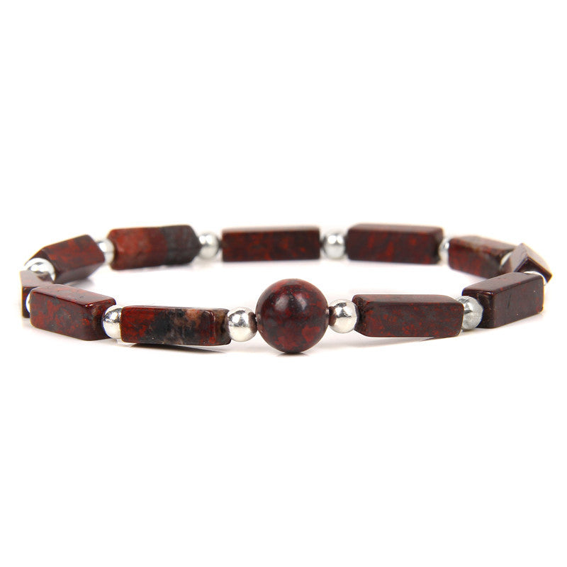 Nimara Ritual Natural Crystal Amethyst Tiger Eye Spiritual Balance Bracelet