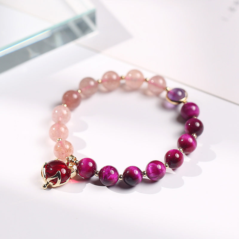 Nimara Ritual Natural Strawberry Quartz Pixiu Love Bracelet