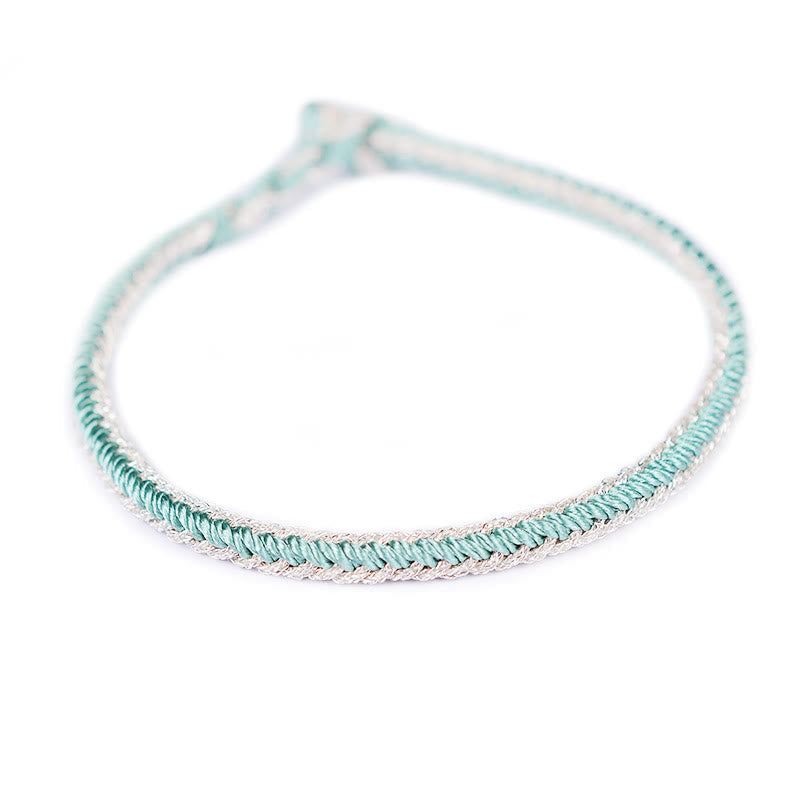 Nimara Ritual Two-Color Rope Handcrafted Eight Thread Peace Knot Bracelet