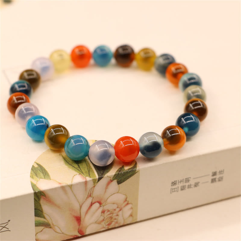 Nimara Ritual Colorful Candy Agate Healing Strength Bead Bracelet
