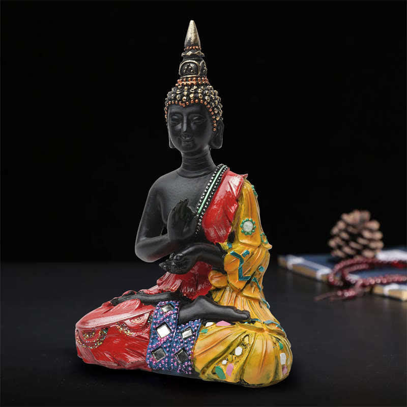 Nimara Ritual Thai Buddha Serenity Resin Statue Decoration