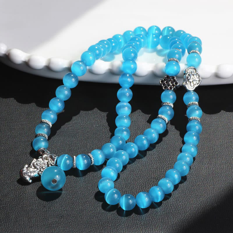 Nimara Ritual Cat Eye PiXiu Support Triple Wrap Bracelet
