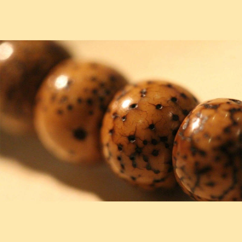 Nimara Ritual Tibetan Bodhi Seed Amber Dzi Bead Agate Zakiram Goddess of Wealth Beads Triple Wrap Bracelet