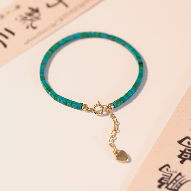 Nimara Ritual Turquoise Beaded Friendship Strength Chain Bracelet