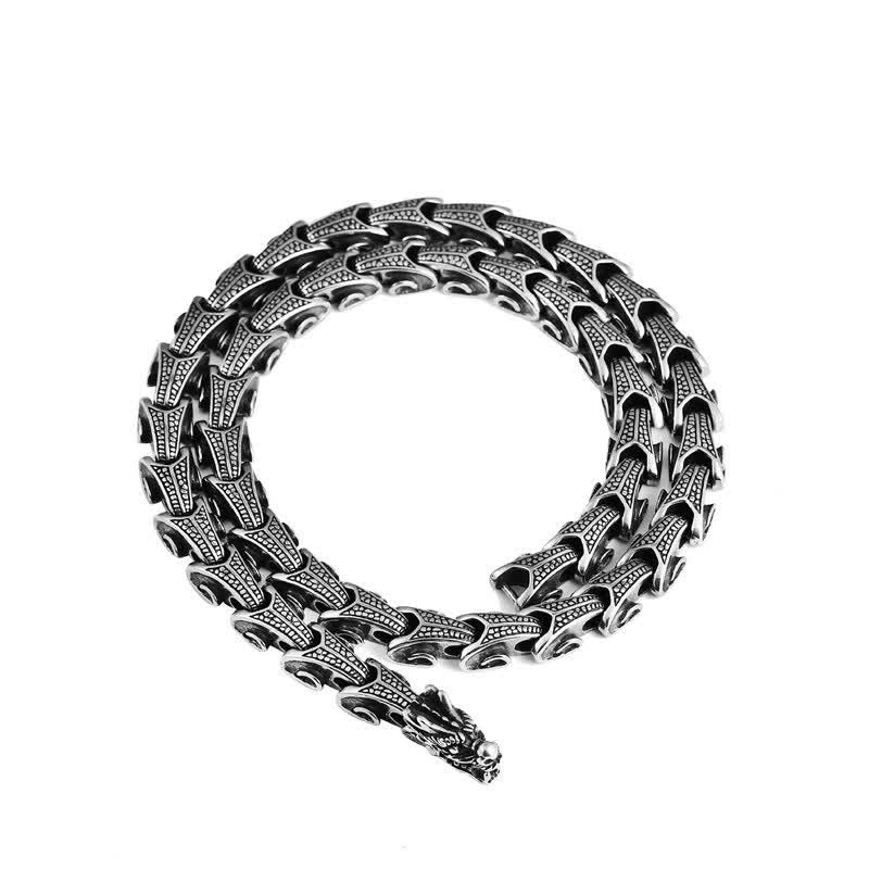Nimara Ritual Dragon Pattern Titanium Steel Protection Necklace Pendant Bracelet