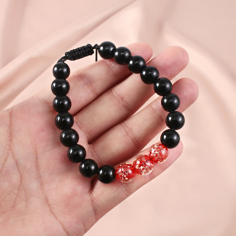 Nimara Ritual Black Obsidian Luminous Glowstone Strength Bracelet