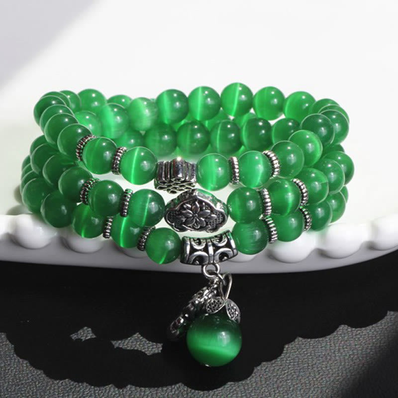 Nimara Ritual Cat Eye PiXiu Support Triple Wrap Bracelet