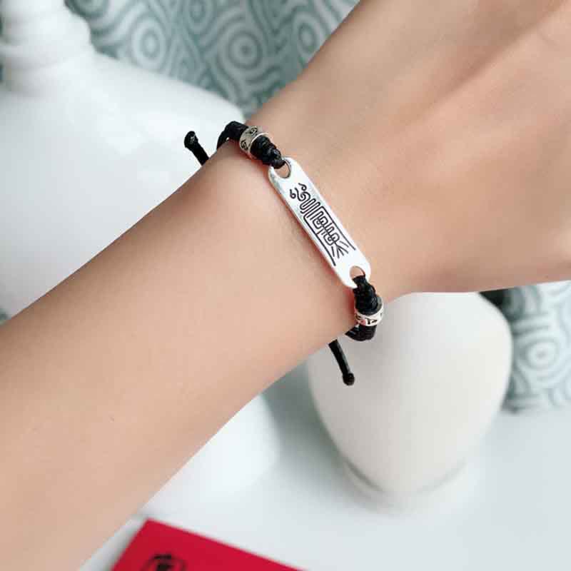 Nimara Ritual 925 Sterling Silver Red String Luck Strength Braid Bracelet