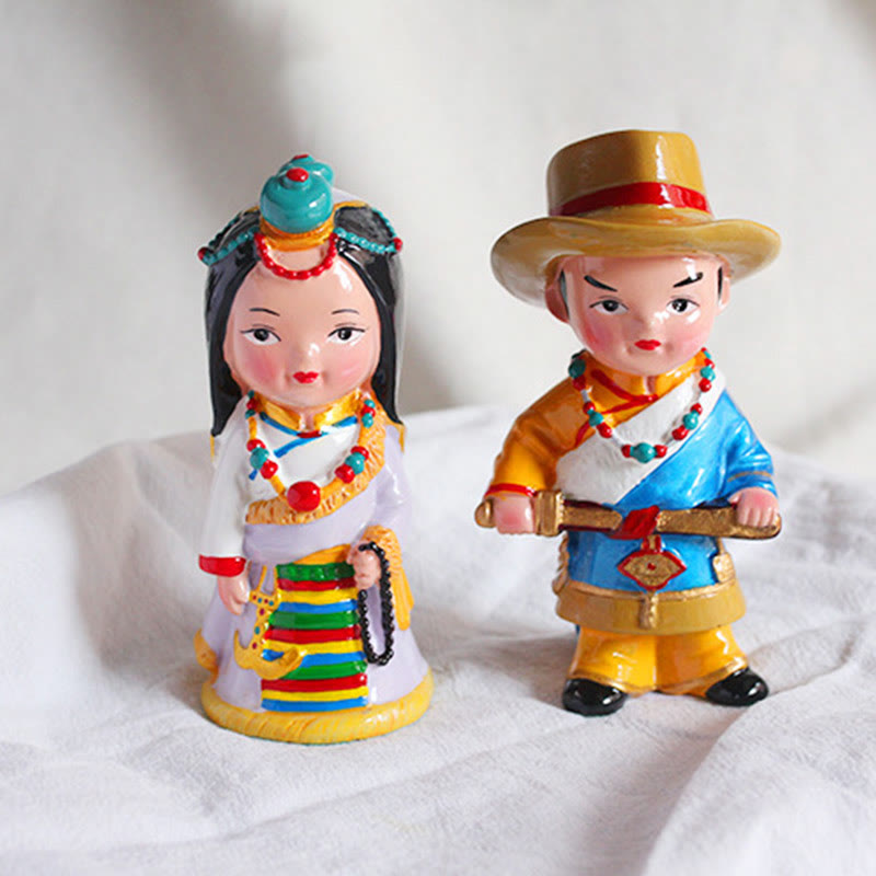 Nimara Ritual Hand Painted Tibetan Figures Creative Home Office Car Decoration Ornament