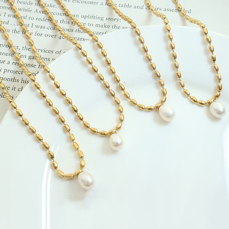 Nimara Ritual Pearl Bead Peace Necklace Pendant