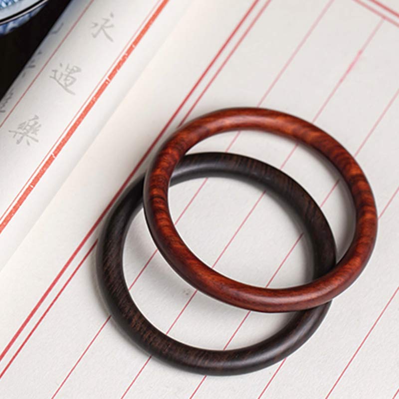 Nimara Ritual Tibetan Small Leaf Red Sandalwood Ebony Green Sandalwood Protection Bracelet Bangle