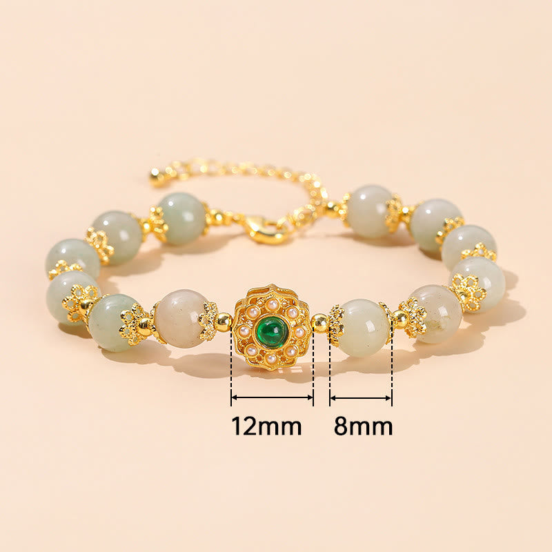 Nimara Ritual Natural Jade Prosperity Bead Chain Bracelet