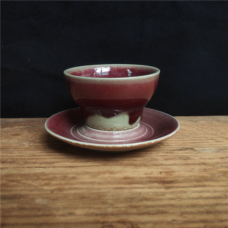 Nimara Ritual Planet Design Ceramic Coffee Mug Rough Pottery Tea Coffee Cup With Saucer