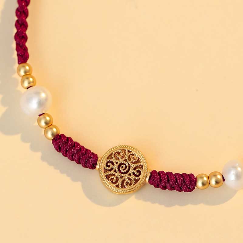 Nimara Ritual Copper Coin Fortune Tree Luck Strength Braided Bracelet