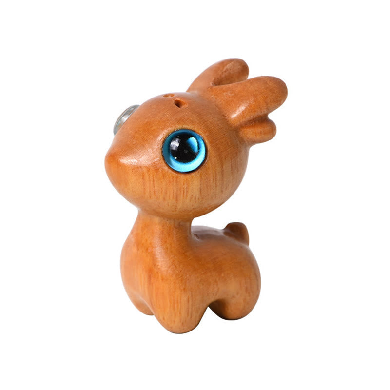 Nimara Ritual Small Leaf Red Sandalwood Ebony Wood Sandalwood Green Sandalwood Lucky Mini Deer Protection Decoration