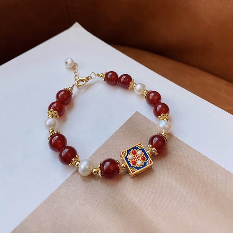 Nimara Ritual Red Agate Pearl Confidence Self-acceptance Bracelet