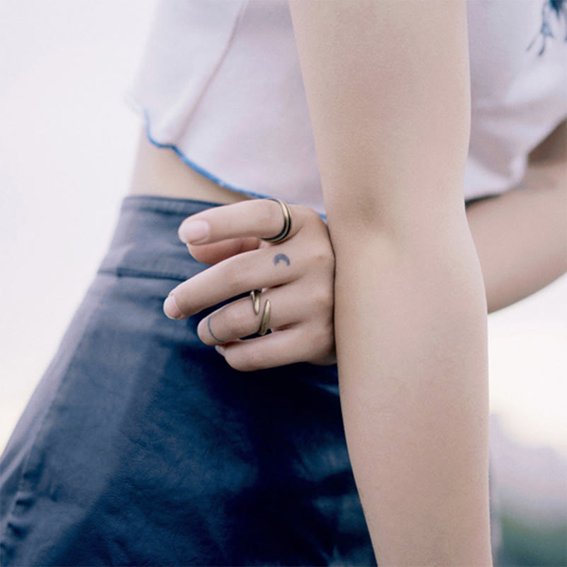 Nimara Ritual Simple Design Copper Luck Adjustable Ring