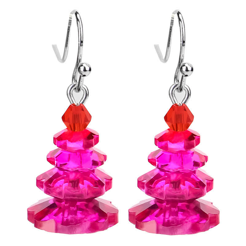 Nimara Ritual Various Crystals Christmas Tree Amethyst Peace Healing Drop Earrings
