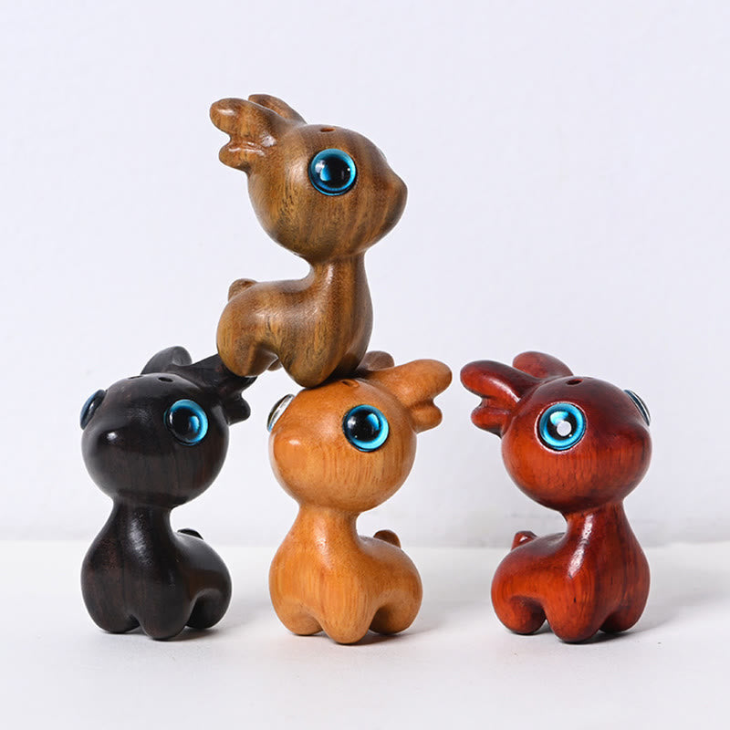 Nimara Ritual Small Leaf Red Sandalwood Ebony Wood Sandalwood Green Sandalwood Lucky Mini Deer Protection Decoration
