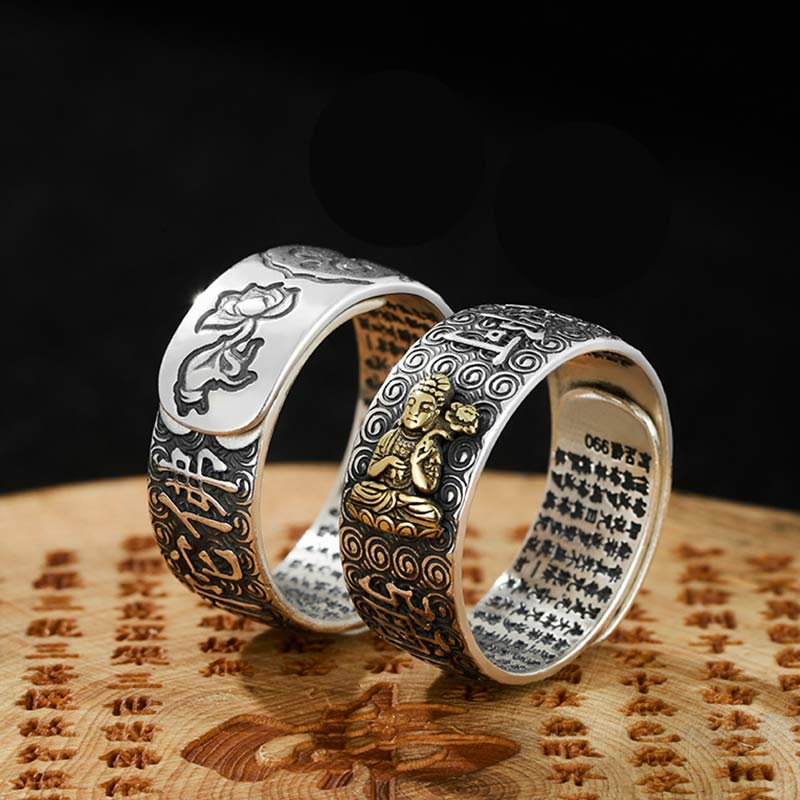 Nimara Ritual Chinese Zodiac Natal Buddha Wealth Luck Adjustable Ring