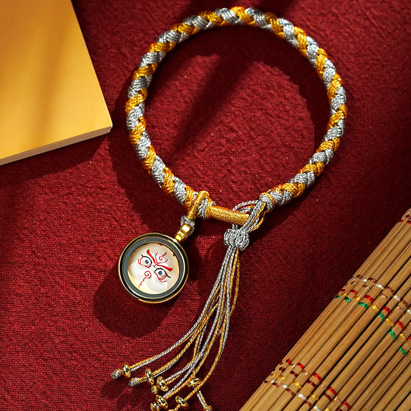 Nimara Ritual Handmade Tibetan Five God Of Wealth Dragon Scale Rope Luck Braid Bracelet