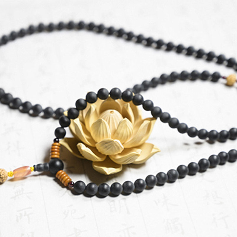 Nimara Ritual Tibetan Mala Cypress Bodhi Seed Red Agate Healing Bracelet