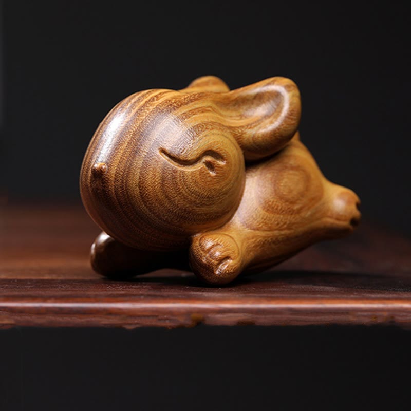 Nimara Ritual Green Sandalwood Small Mini Cute Rabbit Bunny Peace Decorations