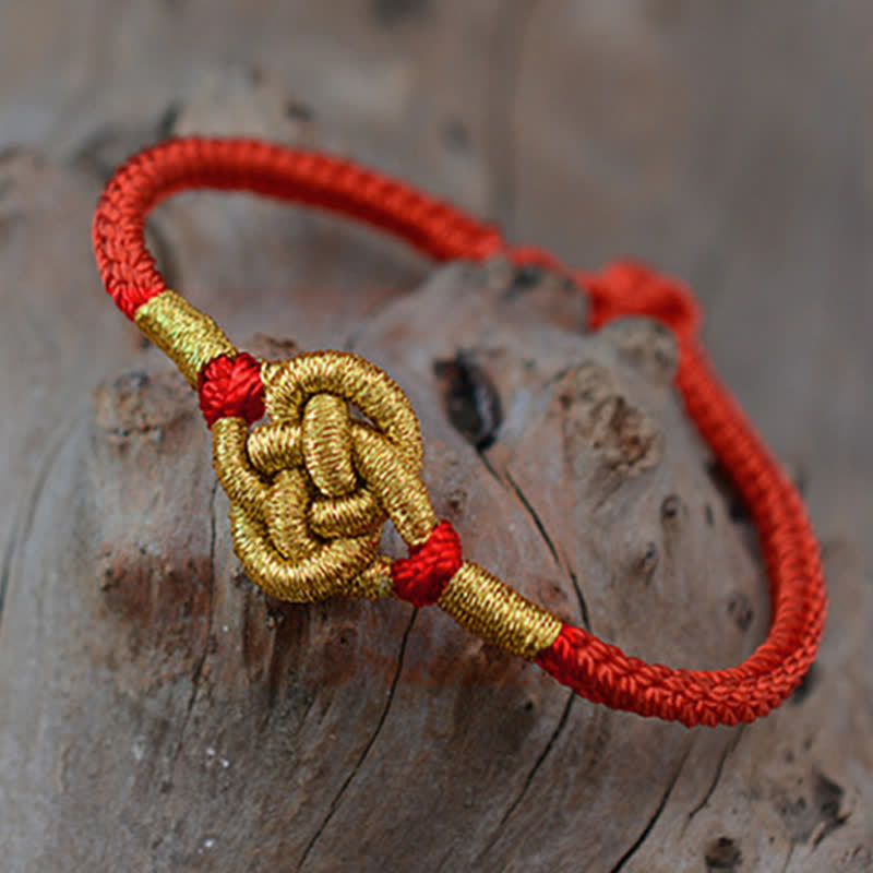 Nimara Ritual Handmade Simple Design Chinese Knotting Luck Strength Braid String Bracelet