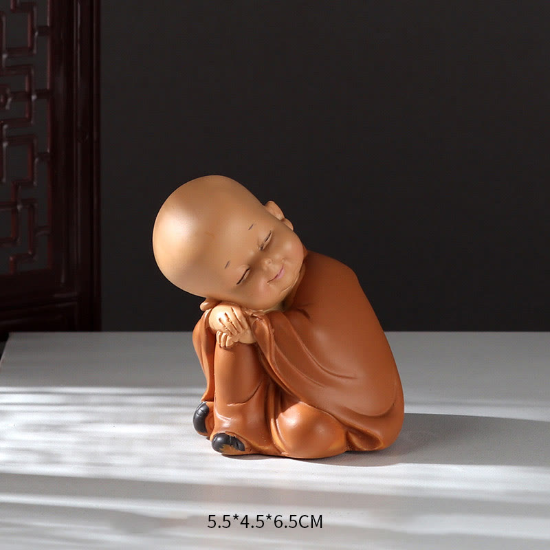 Nimara Ritual Small Mini Meditation Praying Monk Serenity Resin Home Decoration