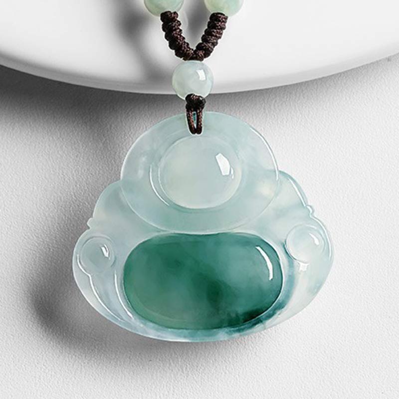 Nimara Ritual Cyan Jade Luck Necklace Pendant