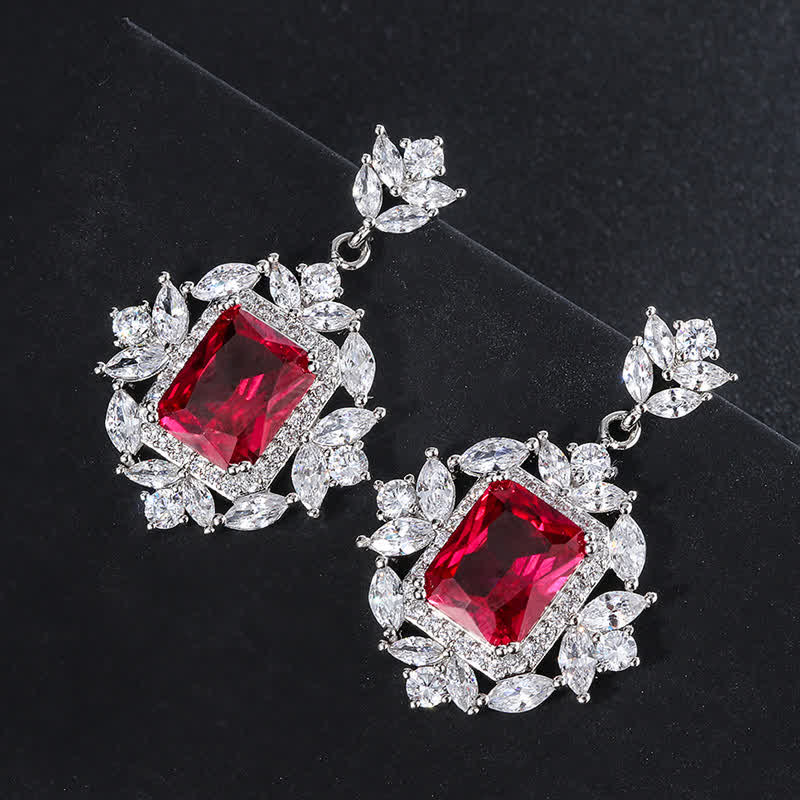 Nimara Ritual Emerald Crystal Red Corundum Confidence Courage Ring Earrings Necklace Pendant