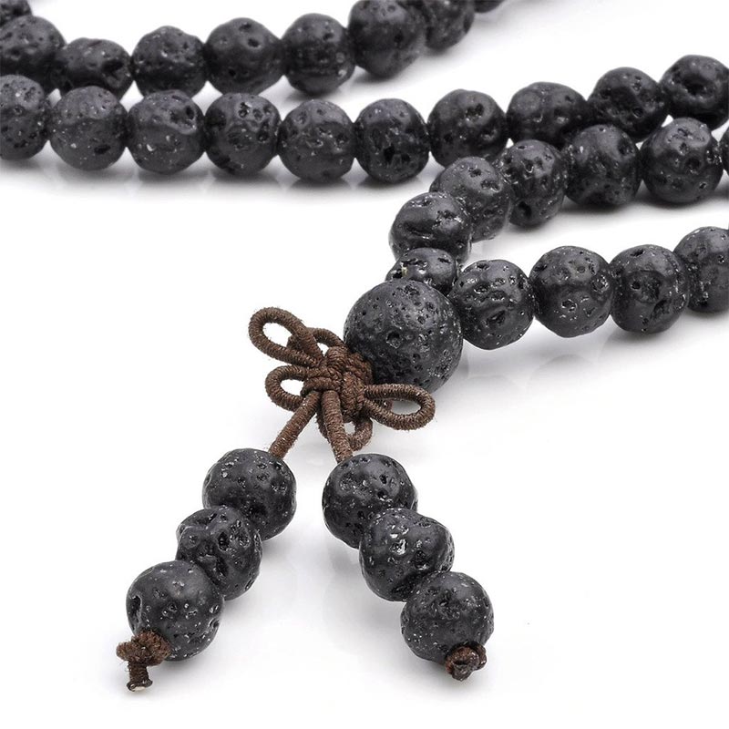 Nimara Ritual Natural Lava Rock 108 Beads Protection Bracelet