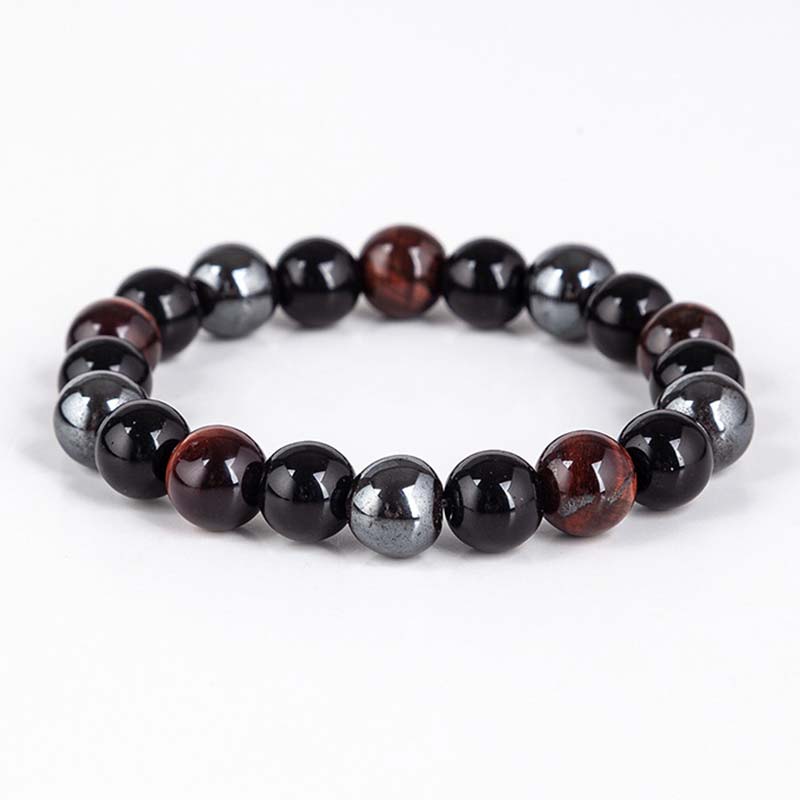 Nimara Ritual Tibetan Tiger's Eye Bracelet Necklace Set