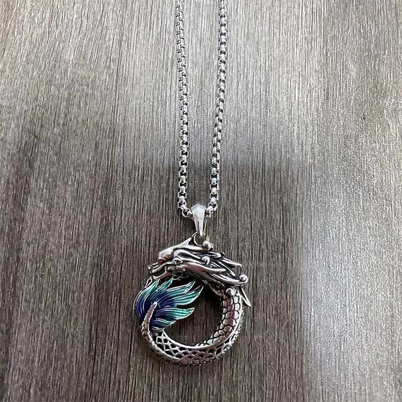 Nimara Ritual Tibetan Copper Dragon Strength Necklace