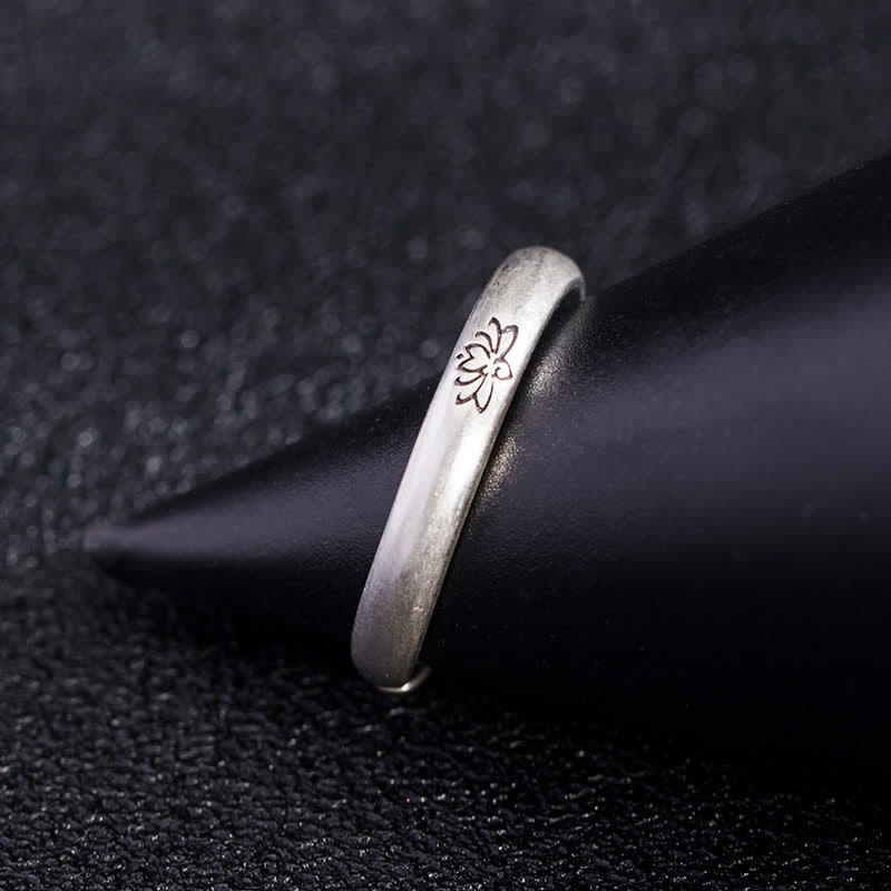 Nimara Ritual 925 Sterling Silver Lotus Flower Enlightenment Ring