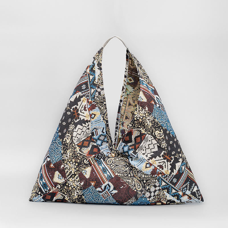 Nimara Ritual Flowers Letters Butterfly Geometry Print Underarm Triangle Shoulder Bag