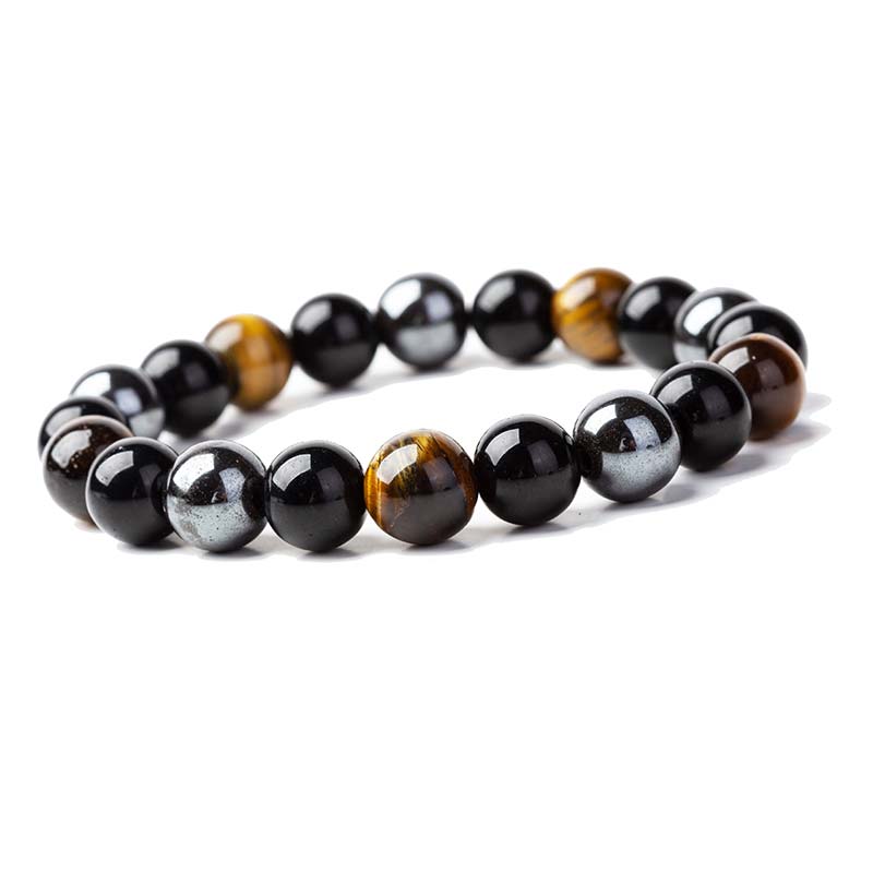 Nimara Ritual Tibetan Tiger's Eye Bracelet Necklace Set