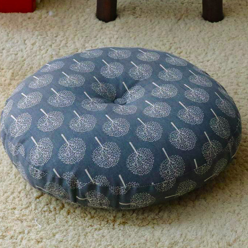 Nimara Ritual Lotus Simple Pattern Linen Meditation Seat Cushion Home Living Room Decoration