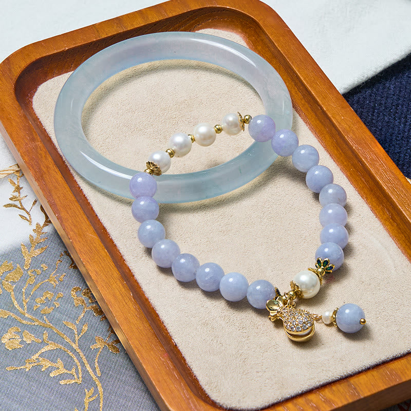 Nimara Ritual Inner Peace And Stress Relief Aquamarine Jade Blue Bracelet Bangle Bundle