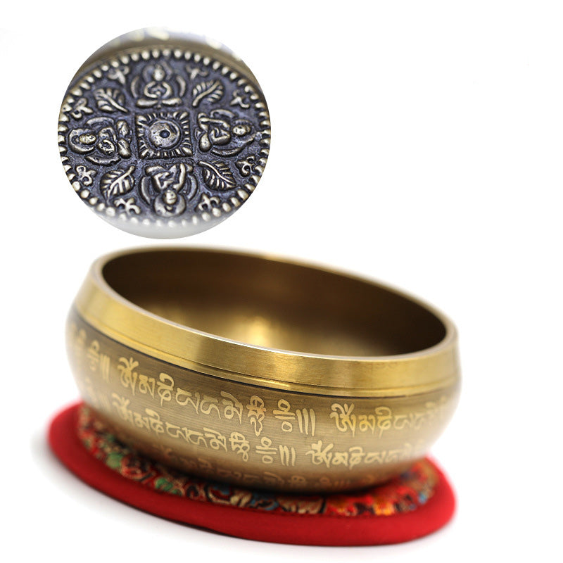 Nimara Ritual Tibetan Sound Bowl Handcrafted for Yoga Mindfulness and Meditation Singing Bowl Set