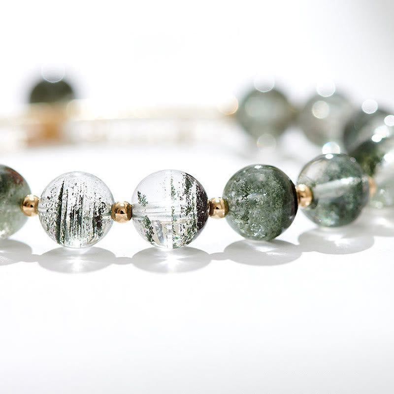 Nimara Ritual Green Phantom Crystal Confidence Charm Bracelet