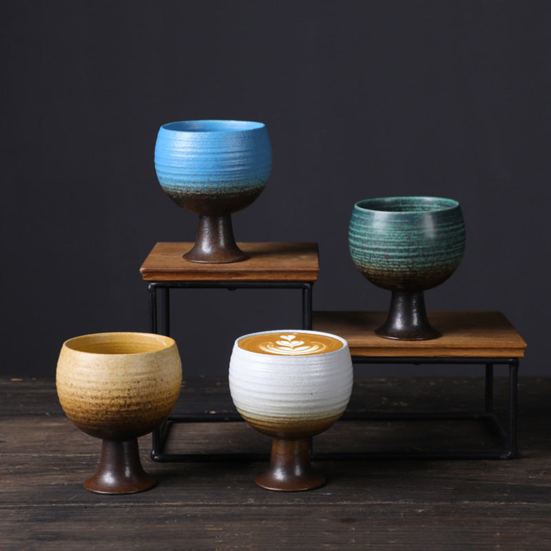 Nimara Ritual Small Capacity Goblet Design Ceramic Wine Coffee Mug Tea Coffee Cup 170ml