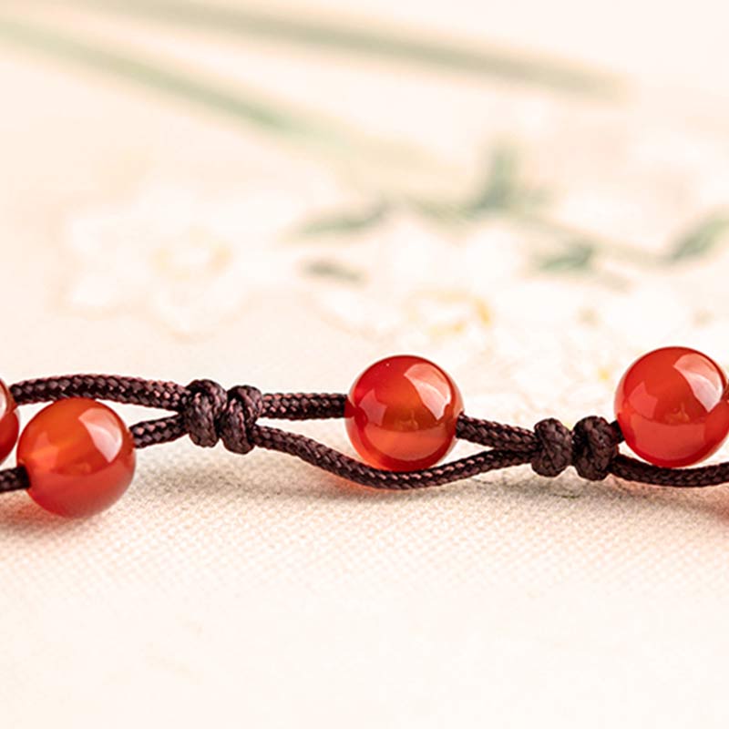 Nimara Ritual Red Agate Moss Agate Cinnabar Calm Bracelet
