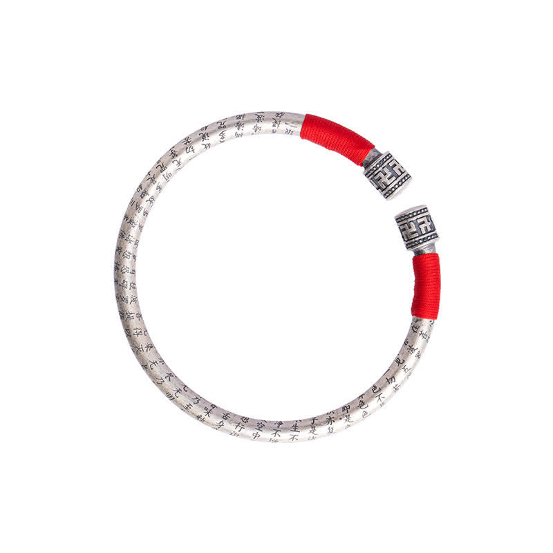 Nimara Ritual Tibet Om Mani Padme Hum Luck Red String Bracelet Bangle