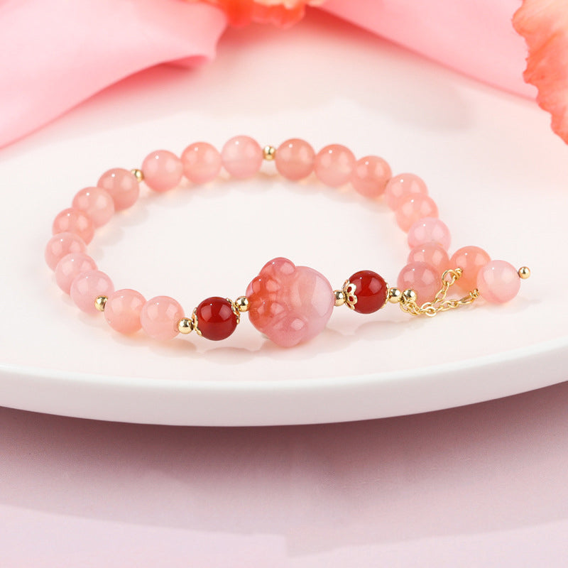 Nimara Ritual Natural Yanyuan Agate Cat Claw Paw Positive Bracelet