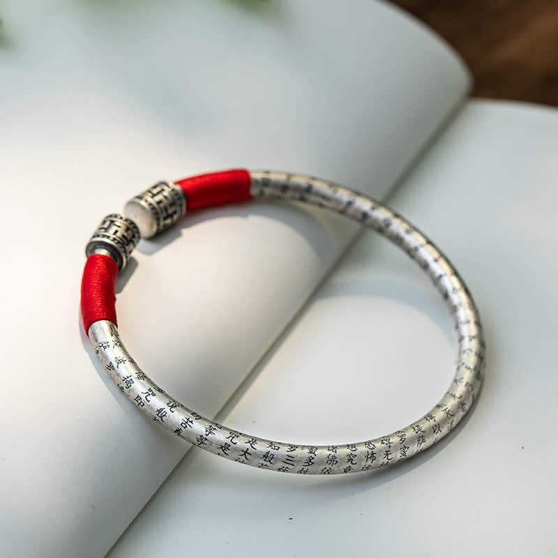 Nimara Ritual Tibet Om Mani Padme Hum Luck Red String Bracelet Bangle