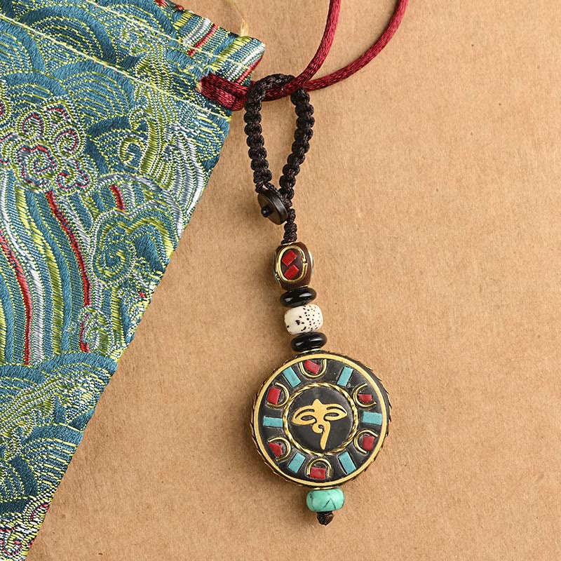 Nimara Ritual Tibetan Om Mani Padme Hum Bodhi Seed Peace Key Chain