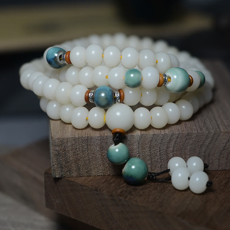 Nimara Ritual 108 Mala Beads Bodhi Seed Keep Away Evil Spirits Calm Bracelet